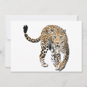 Anúncio selva de leopardo-d-água pintada de verde-animal