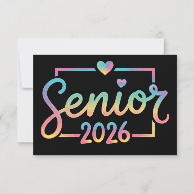 Anúncio Senior Class Of 2026 Tie Dye Graduation 26 Grad (Frente)