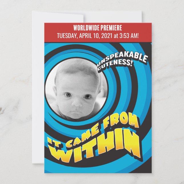 Anúncio SENSACIONAL! CHOQUE! Personalizar Filme Vintage (Frente)