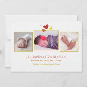 Anúncio sentido do nascimento da foto da