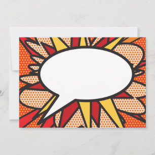 Anúncio Seu balão de fala divertido retrô de história em q