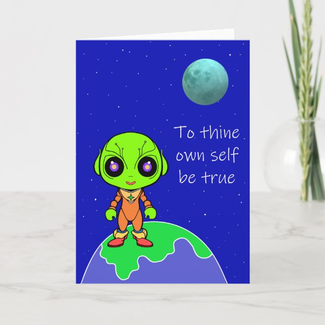 Anúncio Shakespearian w/ Alien Birthday Card by Jo Images (Frente)