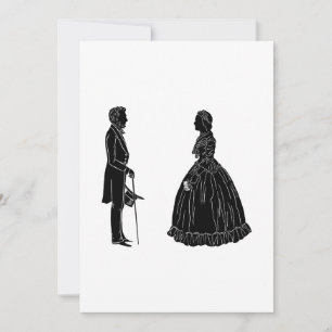 Anúncio silhueta de abraham lincoln mary todd lincoln
