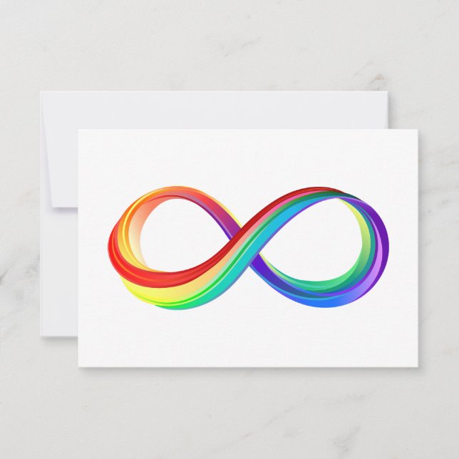 Anúncio Símbolo de Infinidade Arco-Íris em Camadas (Frente)