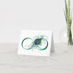 Anúncio Símbolo de Infinito com Pena de Pavão