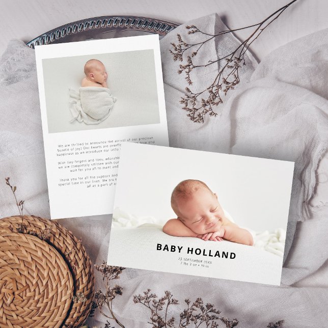 Anúncio Simples bebê de fotografia minimalista (Criador carregado)