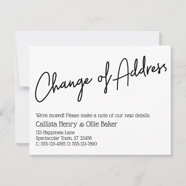 Anúncio Simples de Alteração de Endereço (Frente)