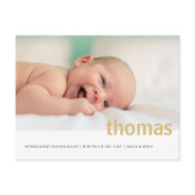 Anúncio Simples de Bebê com Foto e Nome em Negrito