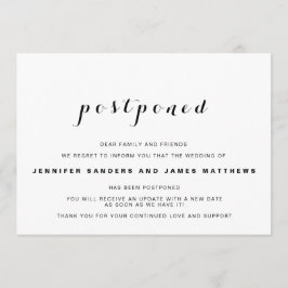Anúncio Simples de Casamento Adiado