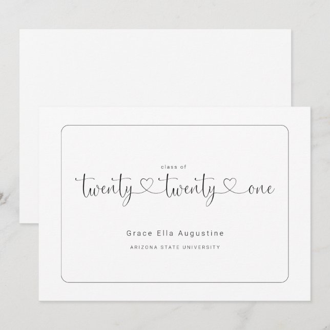 Anúncio Simples de Formatura (Frente/Verso)