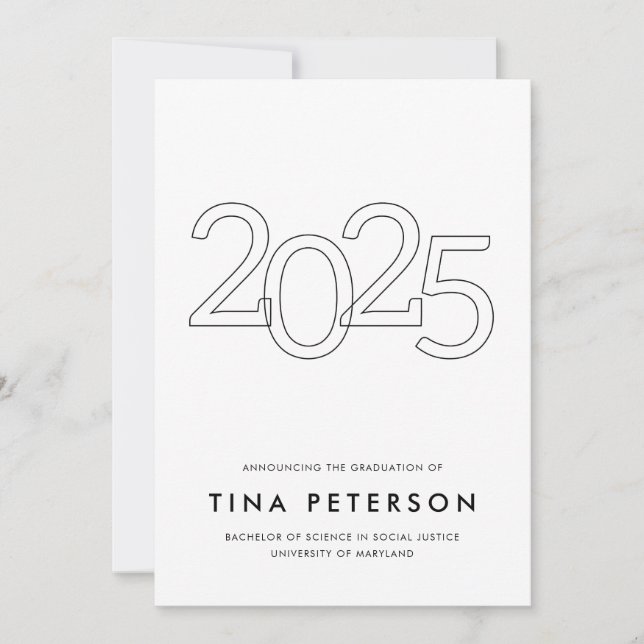Anúncio Simples de Formatura da Turma de 2025 (Frente)