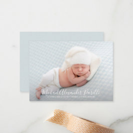 Anúncio Simples de Nascimento da Foto do Bebê