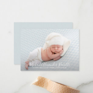 Anúncio Simples de Nascimento da Foto do Bebê