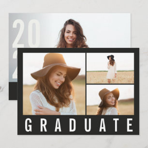 Anúncio Simples e moderna graduação de 3 fotos simples c