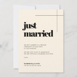Anúncio Simples Recem casados elegante e chic Cream