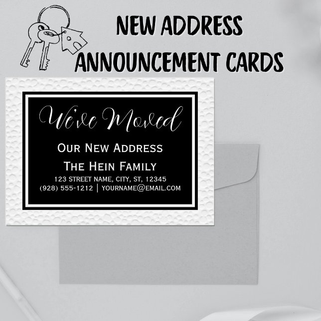 Anúncio Simplesmente Elegante Mudamos De Endereço (New Address Announcement Cards)