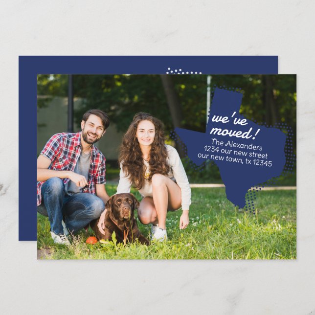 Anúncio Sinalizador de Estado Azul que Mudámos - Mudança d (Frente/Verso)