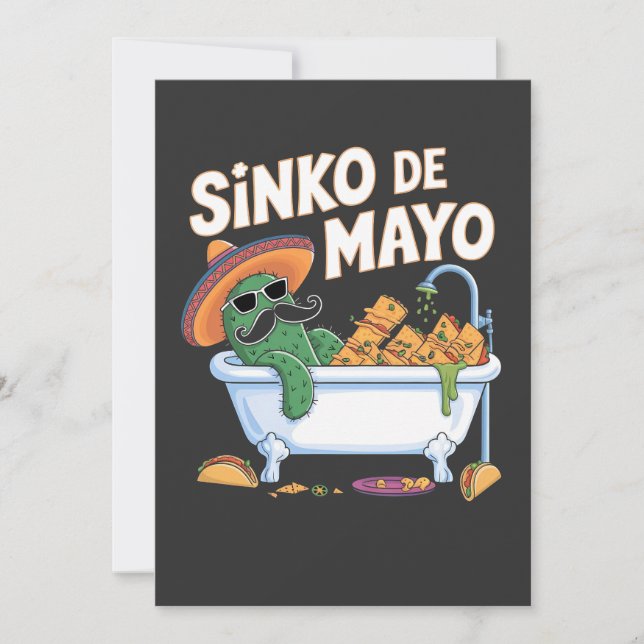Anúncio Sinko de Mayo Cinco De Mayo Cactus Funny (Frente)
