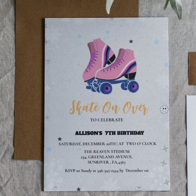 Anúncio Skate De Aniversário De Ice Em Pé De Inverno Sobre (Criador carregado)