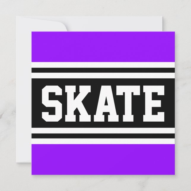 Anúncio SKATE Divertido Bright Roxo Rasas de Corridas Bran (Frente)