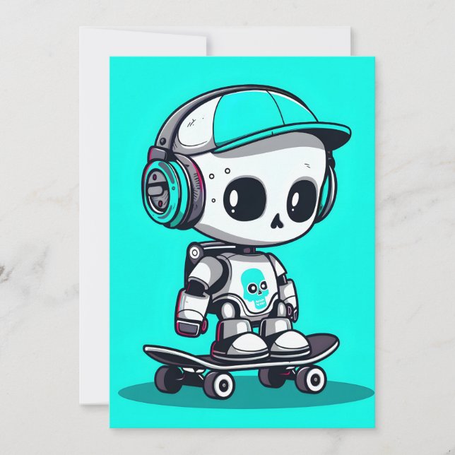 Anúncio SkullBot do skate (Frente)