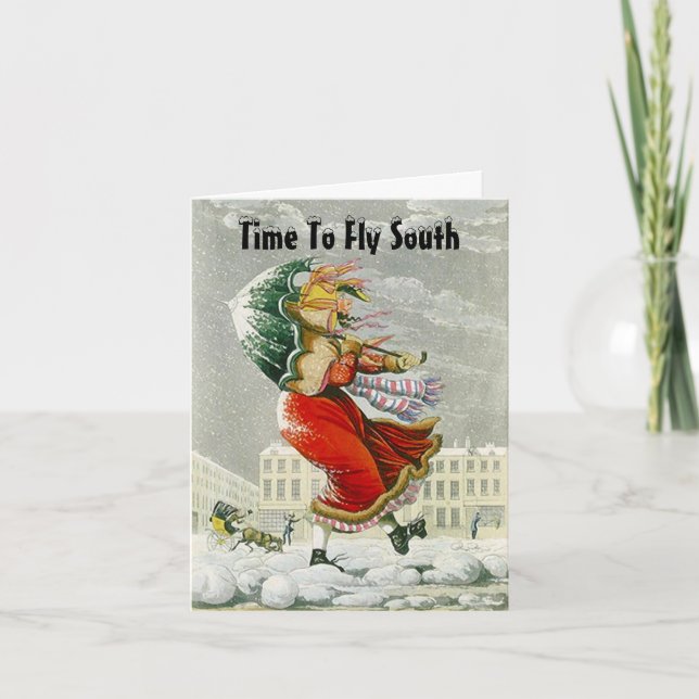 ANÚNCIO SNOWBIRDS ANNOUNCEMENT NOTE WINTER ADDRESS CARDS! (Frente)