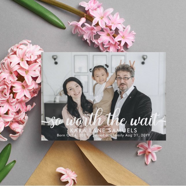 Anúncio So Worth the Wait Photo Adoption Announcement (Criador carregado)