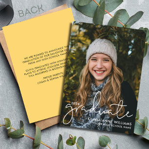 Anúncio Sobreposição Minimalista de 2024 para Foto de Grad