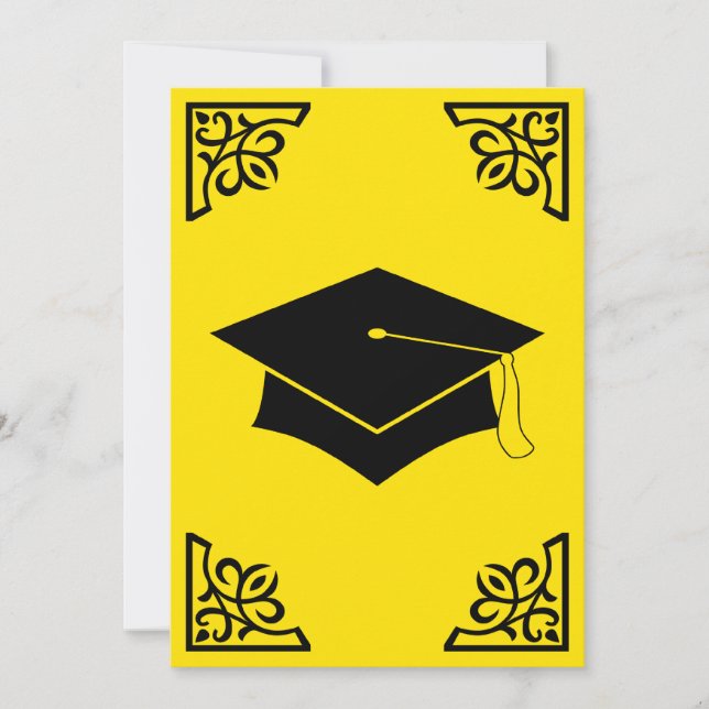 anúncio sofisticado do boné de formatura (Frente)