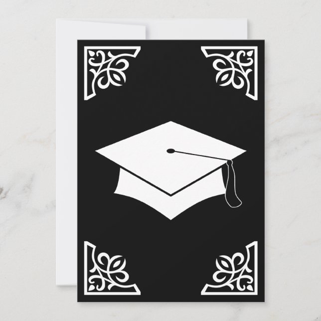 anúncio sofisticado do boné de formatura (Frente)