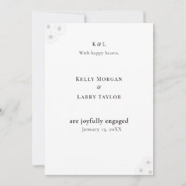 Anúncio Soft Bloom Elegance Engagement Announcement Card