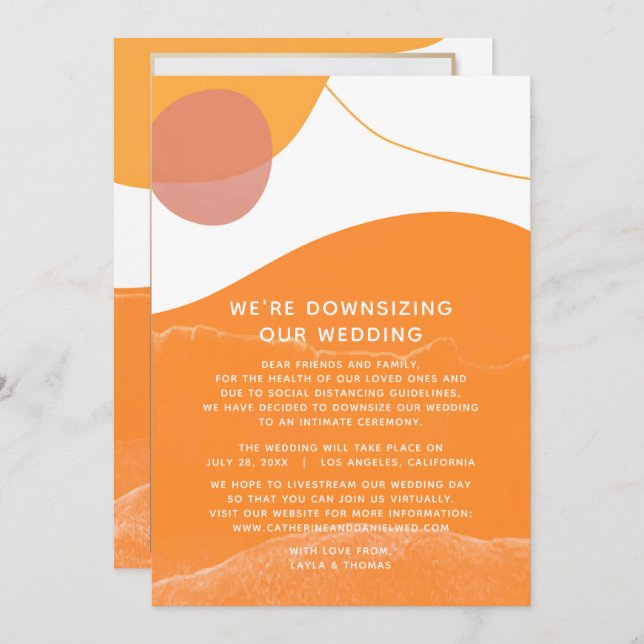 Anúncio Sol Mar Areia Foto Estamos Reduzindo o Tamanho do  (Frente/Verso)