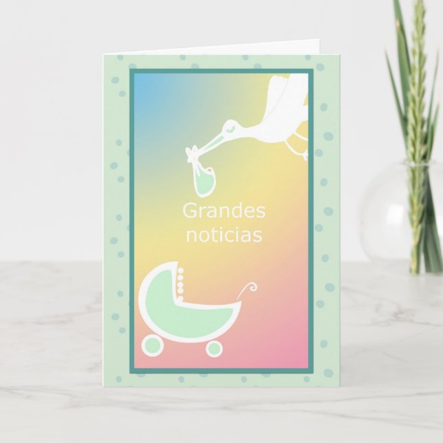 Anúncio Spanish We're Expecting Card (Frente)