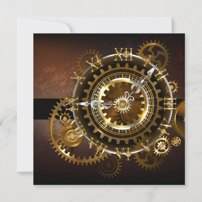 Anúncio Steampunk clock with antique gears (Frente)