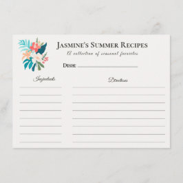 Anúncio Summer Recipe Card | Citrus & Floral Kitchen