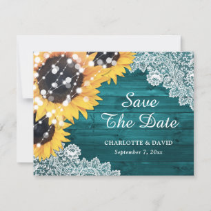 Anúncio Sunflower Eucalyptus Teal Wedding