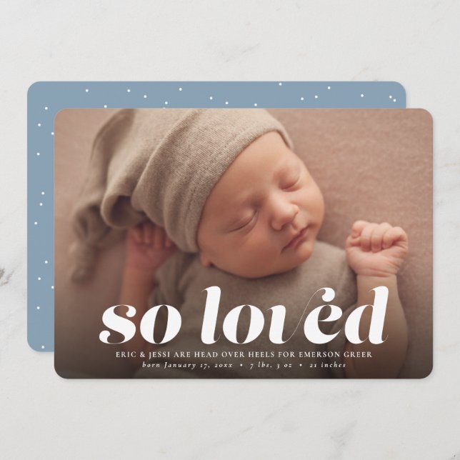 Anúncio Tão amado Dia de os namorados foto azul (Frente/Verso)