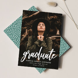 Anúncio Teal Verde | Foto de Formatura com Letra