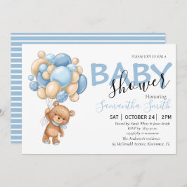 Anúncio Teddy Bear Blue Balon Baby Shower Invasões
