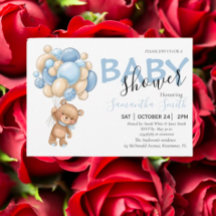 Teddy Bear Blue Balon Baby Shower Invasões