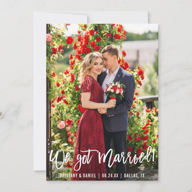 Anúncio Temos Foto De Script De Pincel Casado (Frente)