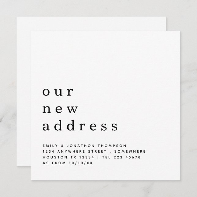 Anúncio Texto Contemporâneo Movendo Novos Detalhes do Ende (Frente/Verso)