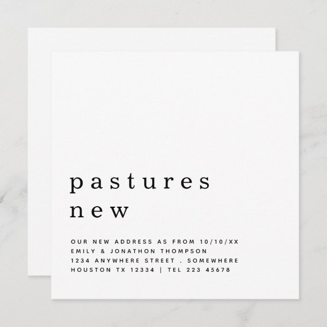 Anúncio Texto Contemporâneo Movendo Novos Detalhes do Ende (Frente/Verso)