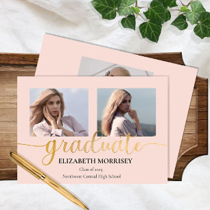 Anúncio Texto Elegante Elegante Dourado Formando 3 Foto