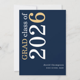 Anúncio Texto em Ouro Branco 2026 Azul Marinho Graduação