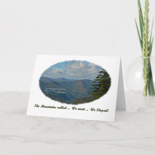 Anúncio The Mountains Called / We Eloped! Announcement (Frente)