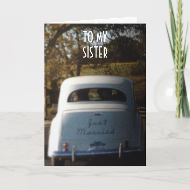 ANÚNCIO THE WEDDING CAR "JUST MARRIED" FOR MY SISTER (Frente)