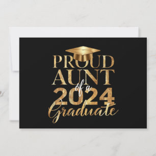 Anúncio Tia Orgulhosa da Turma de 2024 Graduada