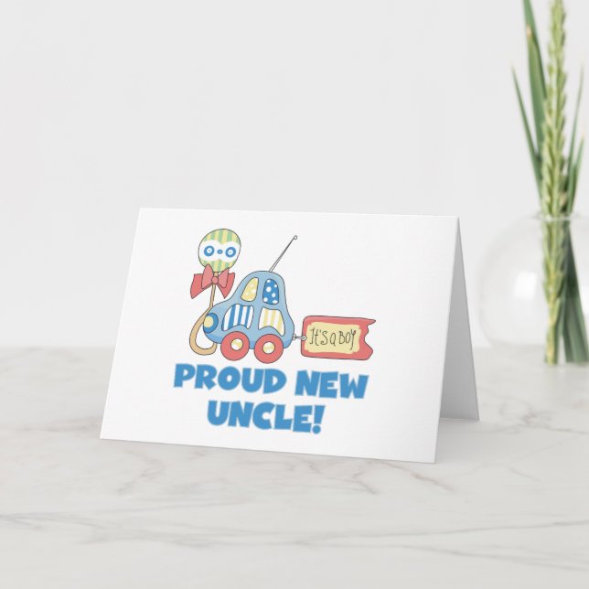 Anúncio Tio Novo Orgulhoso É um Camiseta e presentes (Frente)