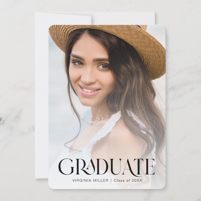 Anúncio Tipografia de Graduação Moderna Graduação (Frente)